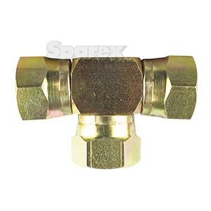 Hydraulic Tee Adapter 1/4 BSP Female, 1/4 BSP Female, 1/4 BSP Female, S.12115