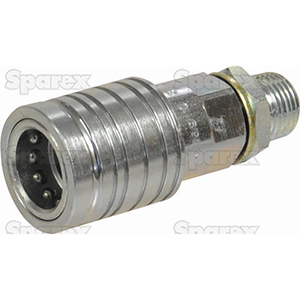 Sparex Female Push Pull Quick Coupler 1/2 Body M22 x 1.50 Male Thread, Couple & Uncouple Under Pressure, S.30213